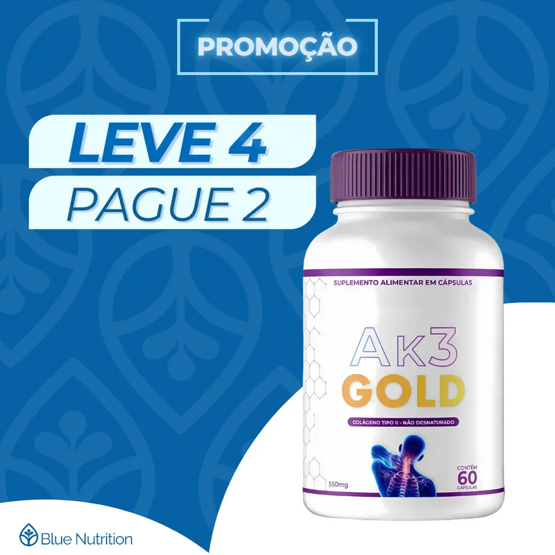 AK3 Gold Original 60cp - Suplemento Natural - Promoção Exclusiva + Frete Grátis