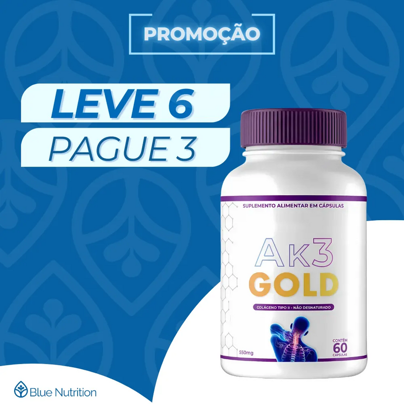 AK3 Gold Original 60cp - Suplemento Natural - Promoção Exclusiva + Frete Grátis