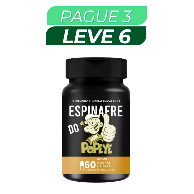 Espinafre Do Popeye Original 60cp - Suplemento Natural - Promoção Exclusiva + Frete Grátis