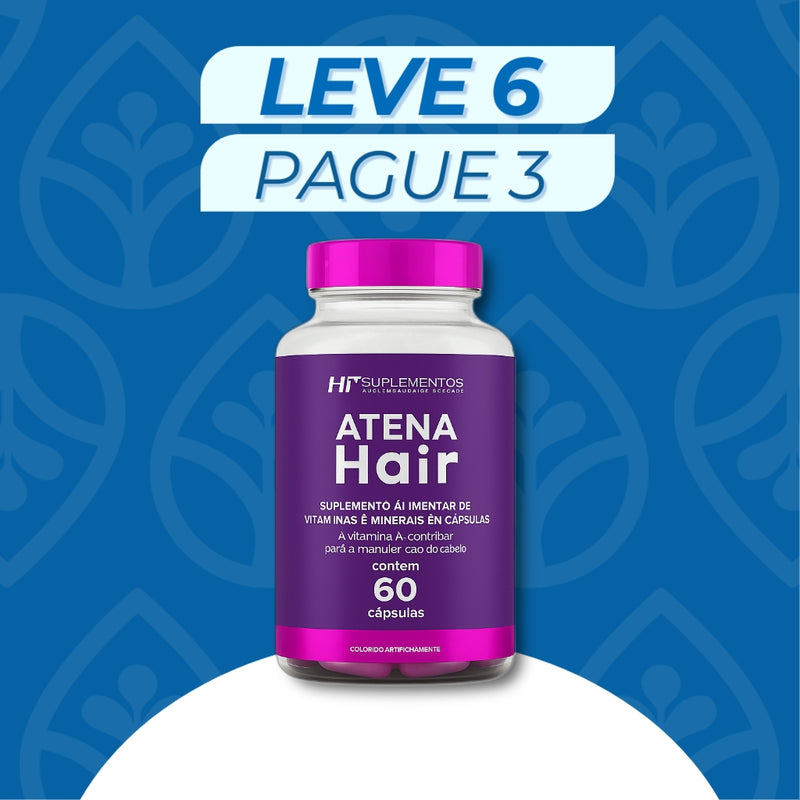Atena Hair 60cp - Suplemento Natural - Promoção Exclusiva + Frete Grátis