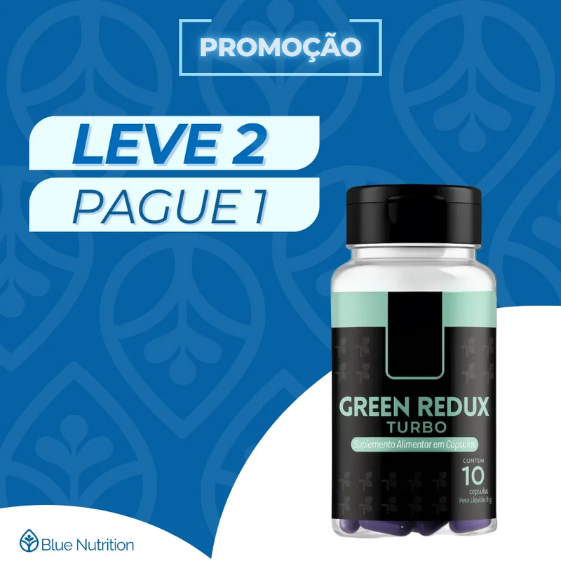 Green Redux Turbo Original 10cp - Suplemento Natural - Promoção Exclusiva + Frete Grátis