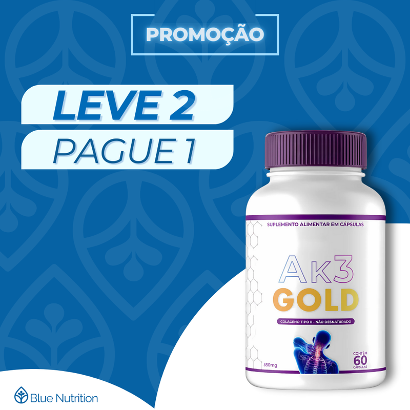 AK3 Gold Original 60cp - Suplemento Natural - Promoção Exclusiva + Frete Grátis